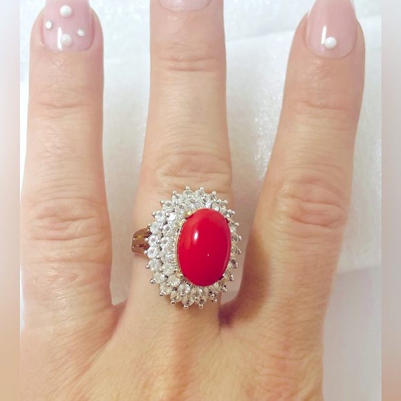 Vintage Espo 18kt Cocktail Ring - Picture 1 of 7